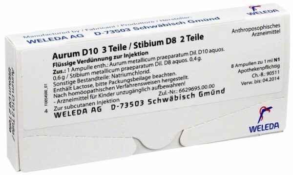 Weleda Aurum D10 - Stibium D8 8 x 1 ml Ampullen