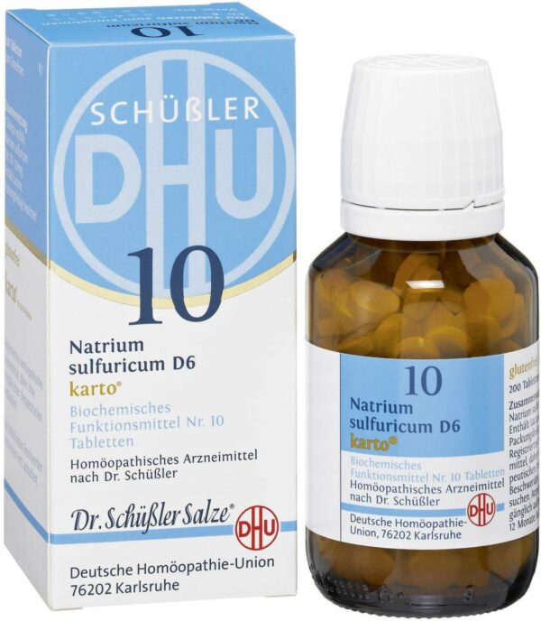 Biochemie Dhu 10 Natrium Sulfuricum D 6 Karto 200 Tabletten