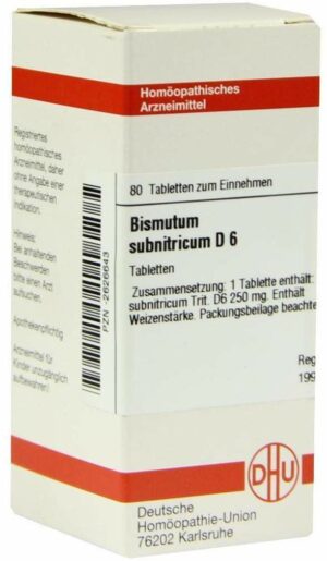 Bismutum Subnitricum D6 80 Tabletten