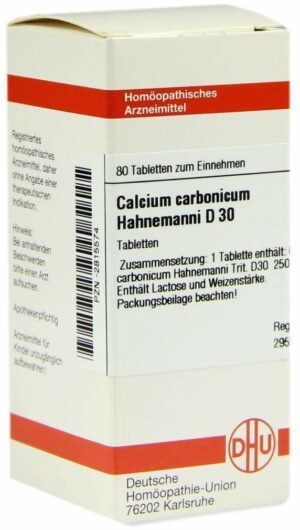 Calcium Carbonicum D30 Tabletten Hahnemanni 80 Tabletten