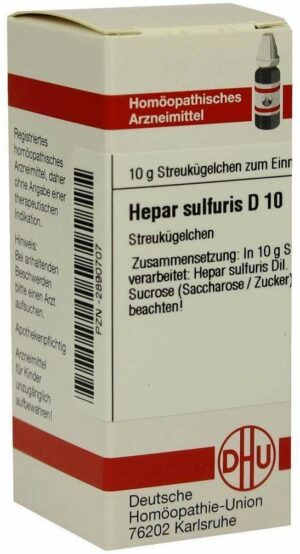 Hepar Sulfuris D10 10 G Globuli