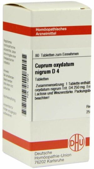 Cuprum Oxydatum Nigrum D 4 80 Tabletten