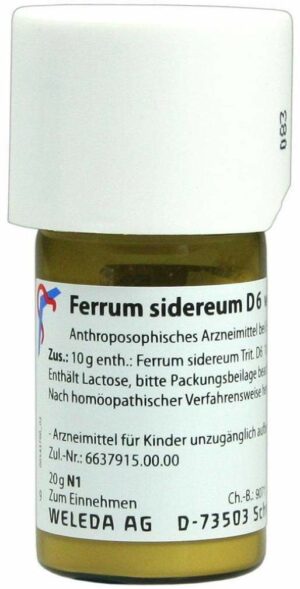 Weleda Ferrum Sidereum D6 20 g Trituration