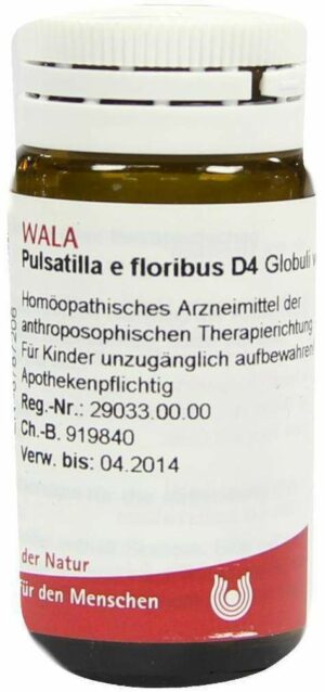 Wala Pulsatilla e floribus D4 20 g Globuli