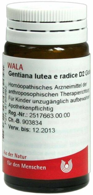 Wala Gentiana lutea e radice D2 20 g Globuli