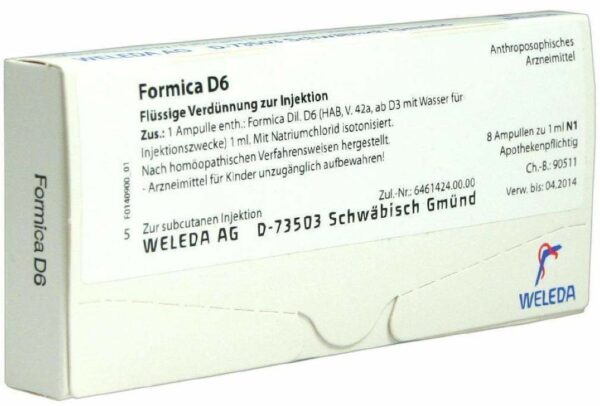 Weleda Formica D6 8 x 1 ml Ampullen