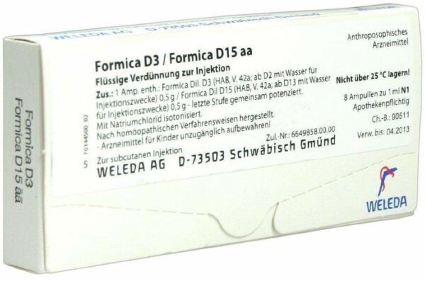 Weleda Formica D3 - Formica D15 aa 8 x 1 ml Ampullen