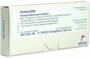 Weleda Formica D30 8 x 1 ml Ampullen