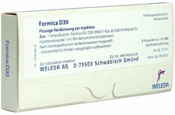 Weleda Formica D30 8 x 1 ml Ampullen