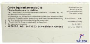 Weleda Carbo Equiseti arvensis D15 8 x 1 ml Ampullen