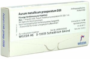 Weleda Aurum metallicum praeparatum D20 8 Ampullen