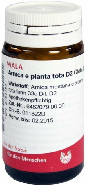 Wala Arnica e planta tota D2 20 g Globuli