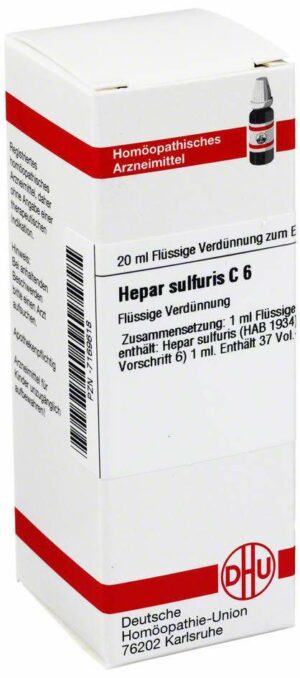 Hepar Sulfuris C 6 Dilution 20 ml