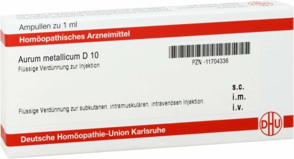 Aurum Metallicum D 10 Ampullen