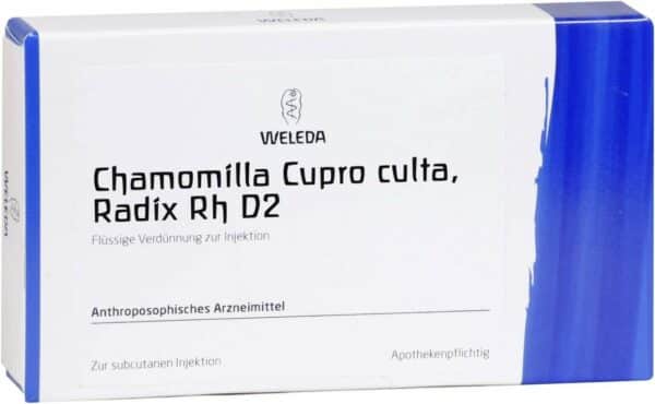 Weleda Chamomilla Cupro culta Radix Rh D2 1% 8 x 1 Ampullen