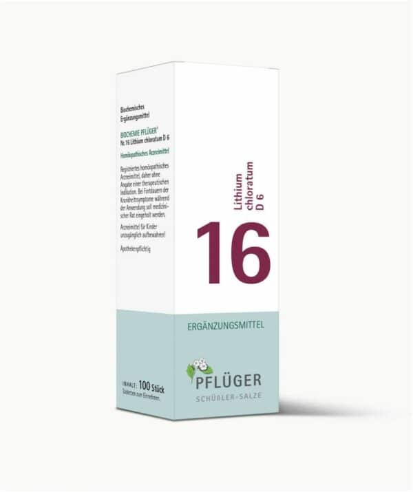 Biochemie Pflüger 16 Lithium Chloratum D6 100 Tabletten