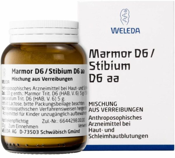 Weleda Marmor D6 Stibium D6 Aa 50 g Trituration